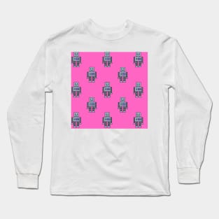 Robots - Pink Long Sleeve T-Shirt